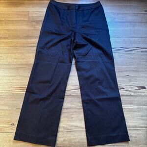 Lafayette 148 New York brown wide leg high rise trouser pant SIZE 8